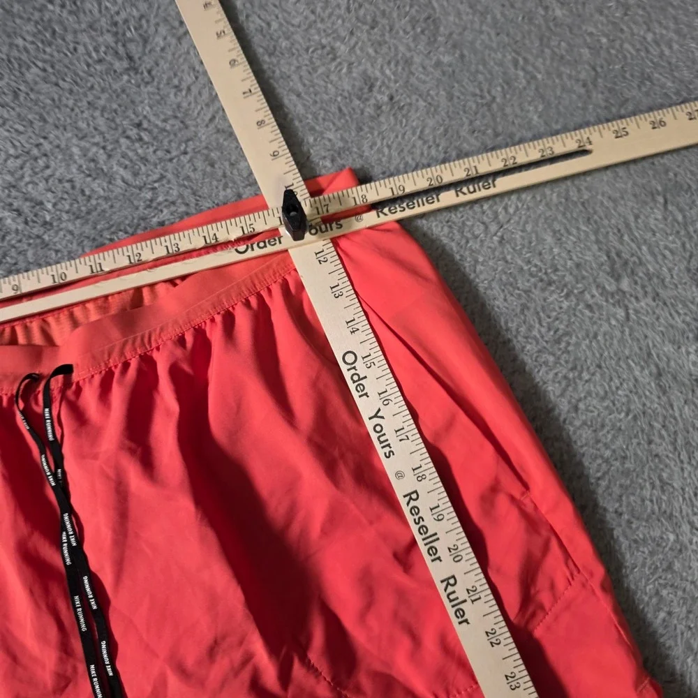 Nike Mens XL Running Shorts Hot Pink Dri-FIT Pockets Drawstring Reflective Swosh